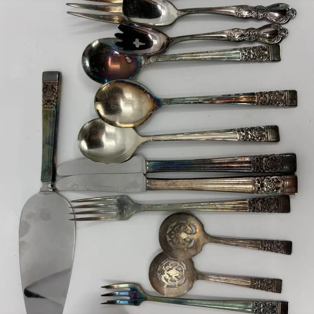 Vintage Silverplate Flatware Serving Utensils Lot Of 15 Community Plate Rogers
